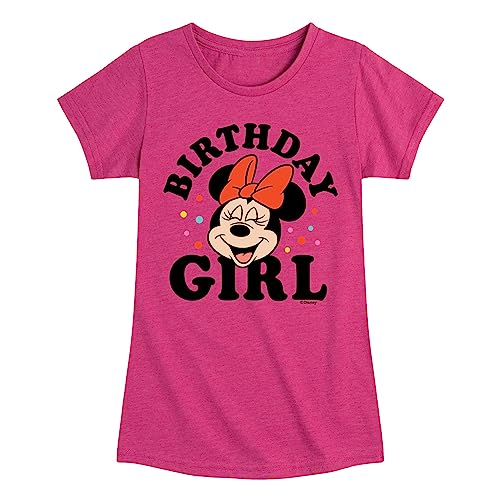 Disney - Mickey & Friends - Minnie Birthday Girl - Toddler and Youth Girls Short Sleeve Graphic T-Shirt
