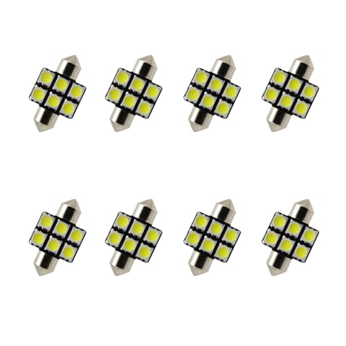 8X-SPEED 8PCS Led Interior Light Bulb 5050 Chip For Mazda CX-9 MK2 2016–present Done Read Glove Box Trunk Vanity Mirror Sun Visor Light