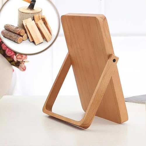Miroir en Bois Haute Définition TIDTALEO - Design Carré Maquillage - 5