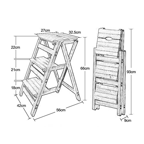 Tabouret élargi pliable 3 marches avec tapis de sécurité - 4