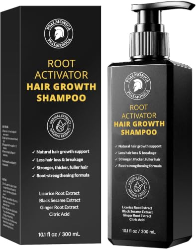 Hair Growth Shampoo with Rosemary Oil & Ginger Thickening Formula for Thinning Hair Hair Loss Treatment for Men & Women Sulfate Free Natural Shampoo (300ml (Pack of 1))