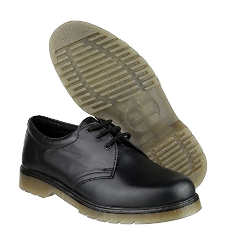 Amblers Aldershot Leather Gibson Lace Mens Shoes Black 8 - Image 3