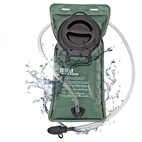 Hydration Bladder, 2 L water storage bladder 2 Liter Large Opening Water Reservoir, hydration pack replacement Leak Proof Military Water Storage Bladder Bag for Cycling climbing Camping Biking Running Cover