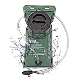ROOGELD Premium Trinkblase 2L, BPA frei Trinkbeutel, Antibakteriell und Auslaufsicher für Jeden Trinkrucksack geeignet - 2 Liter Trinksystem für Rucksackreisen, Wandern, Straßenlauf ​und Trail Running