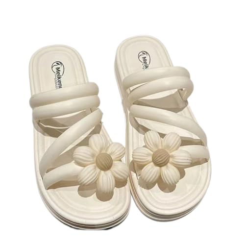 Cute Slippers for Women, Summer Bloom pattern, Anti-Slip, Fashionable, Indoor-Outdoor Beach Sandals for girls