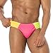 AIMPACT Men's Swim Briefs Bikini Swimwear Sexy Swimsuit Quick-Dry Bathing Suit Swim Briefs for Men (Yellow Pink)
