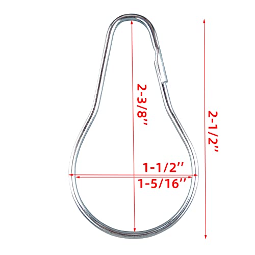 Kowibcl Metal Shower Curtain Hooks Shower Curtain Hooks Rust Proof Metal Shower Curtain Rings Stainless Steel Hanging Clips And Hooks,Practical Reusable Shower Curtain Hangers，Set Of 50,Silver #TOP2
