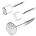 Produktbild No/Brand Besylo Kartoffelstampfer, Edelstahl Kartoffel Masher Ricer, Edelstahl Kartoffel Stampfer, Kartoffelstampfer Edelstahl, zum Maischen von Babynahrung, Gemüse, Obst, Küchenbacken, 3 Arten, 3ps