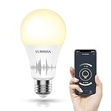 Smart Light Bulb, Tunable, Soft White to Daylight, Wifi Smart Bulb, 60 Watt Equivalent, A19 E26 Edison Bulb, Compatible with Alexa and Google Home, Lumiman LM520