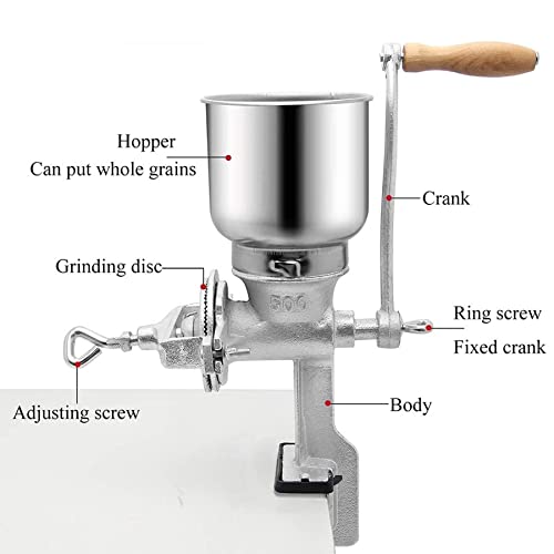 RTYUI Mühle, Kaffeemühle Hand Getreidemühle Manuelle Mais Müslimühle Bierbrauwerkzeug Hafermehl Kaffee Lebensmittel… – Bild 4