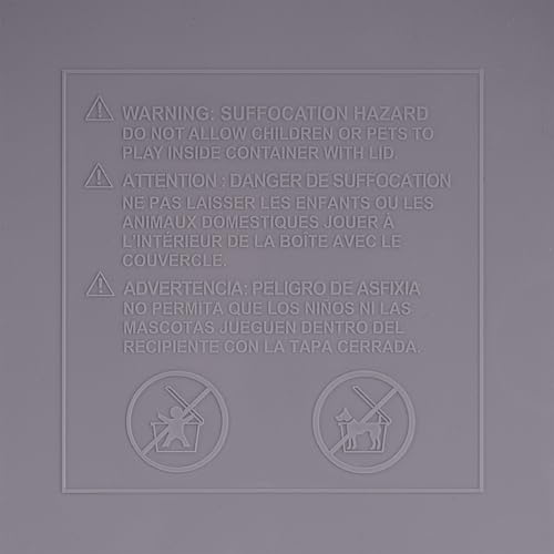 Amazon Basics Airtight Dog Food Storage Container with Scoop and Wheels, 69 QT, Gray - Image 6