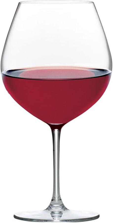 Toyo Sasaki Glass PALLONE RN-10285CS Wine Glass, Set of 6, Burgundy, Beautiful and Durable, Fine Clear, Compatible with Red and White, Shatter-Resistant, Made in Japan, Dishwasher Safe, Stylish