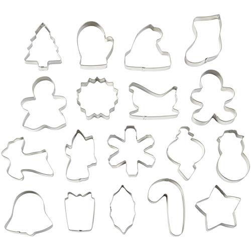 Wilton Holiday Shapes Metal Christmas Cookie Cutter Set, 18-Piece #TOP1