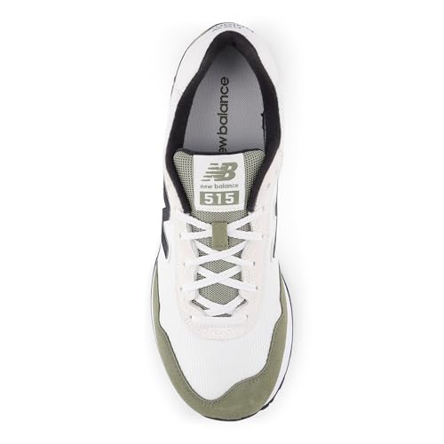 New Balance Men's 515 V3 Sneaker, White/Dark Olivine, 10.5 M4