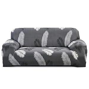 Meicynhoger Housse de Canapé Extensible 3 Places,Revêtement de Canapé Couverture de Canapé avec Accoudoirs (D,3 Places)