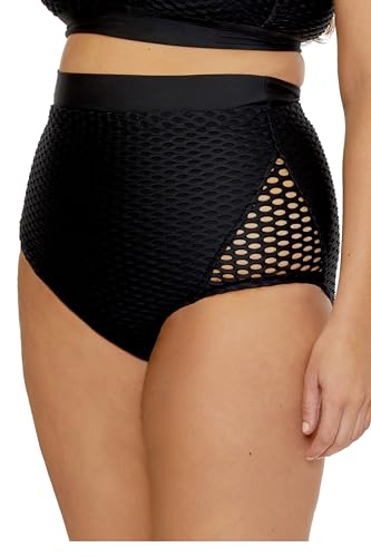 Women's Castaway Plus Size High Waisted Bikini Bottom, Full Coverage, Swimwear Separates2