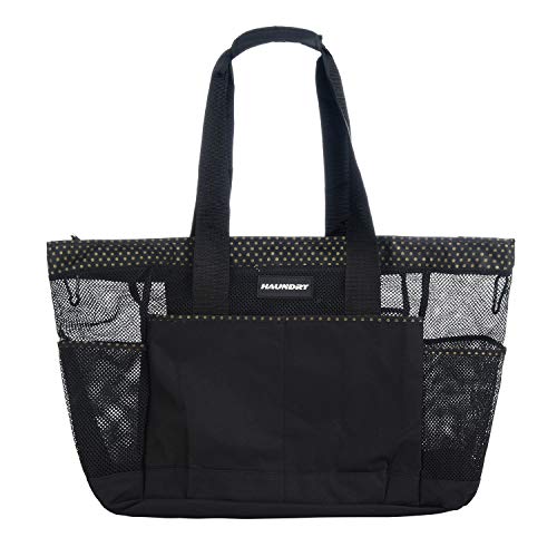 Haundry Mesh Beach Bag Extra Large Travel Tote Bags with 8 Oversized Pockets ,Shopping Pool,Gym,Picnic & Toy Carry Tote Bags Lightweight