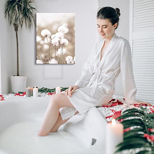 Canvas Wall Art For Living Room Modern Wall Painting For Bedroom Floral Bloom Blossom Close Up Pictures Prints On Canvas Size 11.5"X15" Framed Wall Decoration Dandelion Flower Pictures Poster Picture Artworks For Bathroom/Hallway And Office Wall Decor A-227 #TOP4