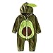MOVERV Bebé Niños Niñas Mono con capucha y cremallera Aguacate Recién Nacido Mameluco Unisex Disfraz Manga Larga Body Navidad Halloween Mono Bebé Terciopelo 2021 Otoño e invierno