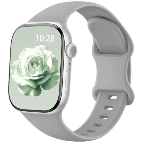 Image of Silicone Sport Band Compatible with Apple Watch Bands for Women Men