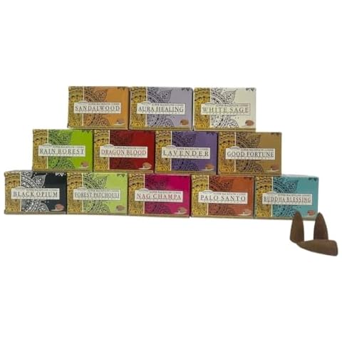 Giftbrit Deepika Backflow Dhoop Flora Classique Frankincense Cones for Waterfall Indoor Outdoor Incense Coil for Meditation, Yoga, Relaxation, Healing (Mega Set of 120 Pcs) Cover