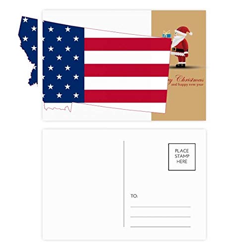 Cartes postales Montana lot de 20 avec motifs Père Noël et étoiles de remerciement
