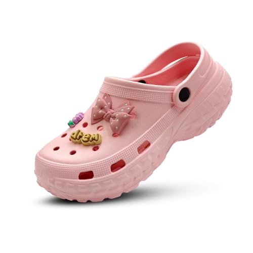 Image of HAUX Women's Classic Charms Clogs /Sandals with Adjustable Back Strap for Adult | Comfortable & Light Weight | Stylish & Anti-Skid | Everyday Use Clogs for Girls & Ladies