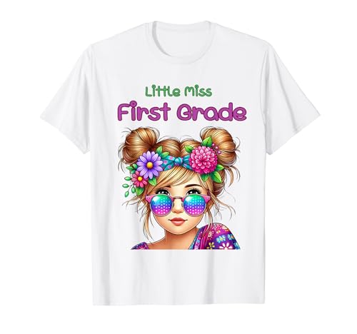 Back To School - Cute Little Miss First Grade Maglietta
