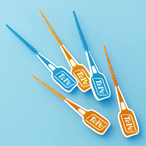 TePe EasyPick Dental Picks, Blau, ISO-Größe M-L, 36 Stk., Plaque-Entferner, effiziente Reinigung der Zahnzwischenräume, langlebiger Dental Pick für kleine Zahnlücken, inklusive Reiseetui
