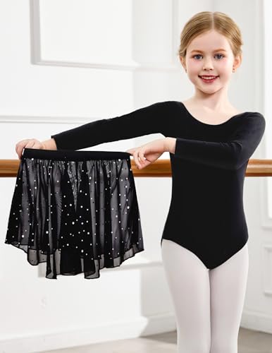 Zaclotre TZS006151_B_120 Girls Ballet Leotards Toddler Long Sleeve Crisscross Back Dance Dress Outfit thumb #3