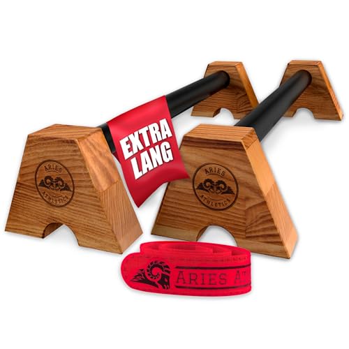 Aries Athletics Midletts Liegestützgriffe aus Holz mit extra langen...