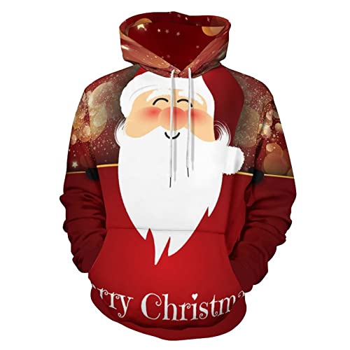 Sweat à capuche Noël confortable grand format adulte avec poche