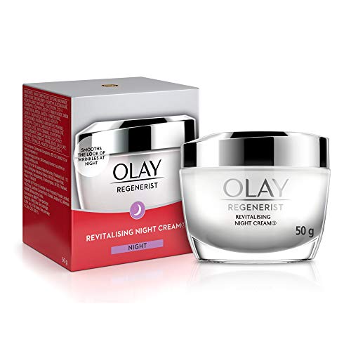 Image of Olay Night Cream Total Effects 7 in 1, Anti-Ageing Moisturiser, 50g & Olay Night Cream Regenerist Deep Hydration Light Cream, 50g