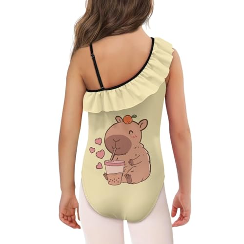 Image of Girls One Piece Swimsuits Size 3-14 Trendy Ruffle Bathing Suit Casual Hawaiian Summer Beach Swimwear