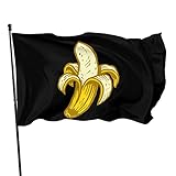 HHUUD Durable Delicious Fruit Banana Flag 3x5 FT Banner Outdoor Indoor Decor- Polyester 3by5 Flags