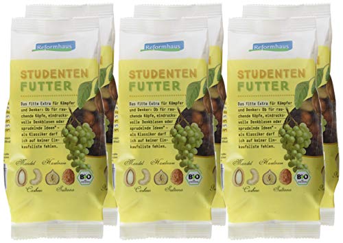 Reformhaus Studentenfutter Bio, 6er Pack (6 x 200 g)