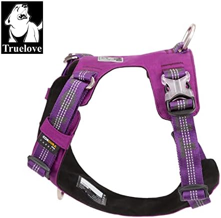 WINHYEPET Truelove Explosion-Proof Waterproof Fabric Dog Harness High Density Nylon Webbing Light-Weight Outdoor Product Suitable Small and Medium Large Dog TLH6282(Purple, S)