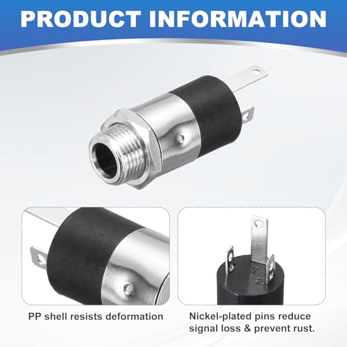 MECCANIXITY 5 Pzs 3.5mm 3 Pines TRS Stereo Audio Socket miniatura 4