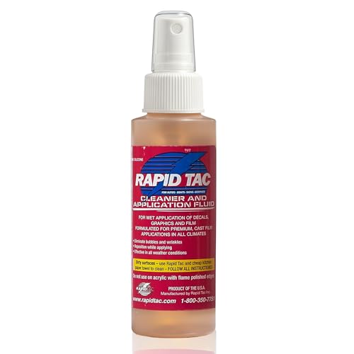 Rapid Tac Application Fluid 4oz Spray Bottle | Bubble-Free Application | Allows Graphic to Be...