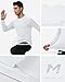 Moozava Mens Compression Shirt Long Sleeve Quick Dry Athletic Workout Gym T-Shirt SPF Running Tops Sports Undershirt Base Layer White 3XL