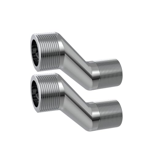 Image of Viking Brass Wall Mixer Legs (Pair) - Chrome-Plated Plumbing Legs for Bathroom - 20mm (3 /4 inch) & 15mm (1 /2 inch) Thread,Both Outer Threads- Smooth Operation & Precision Control