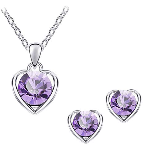 2021 Crystal Jewelry Set for Women Necklace and Earrings, Wedding Jewelry Set, Shinny Gold Plated Jewelry 2 Piece Sets