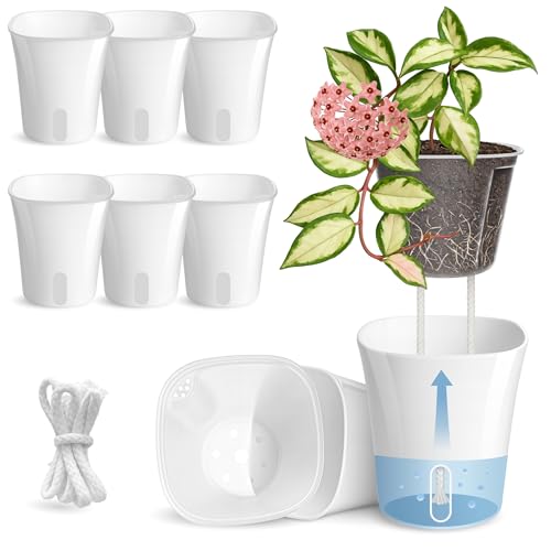 Vandorelle 8 Pack 4' Self Watering Pots for Indoor...