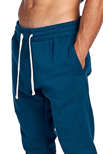 Image of ProGo Men's Casual Jogger Sweatpants Basic Fleece Marled Jogger Pant Elastic Waist