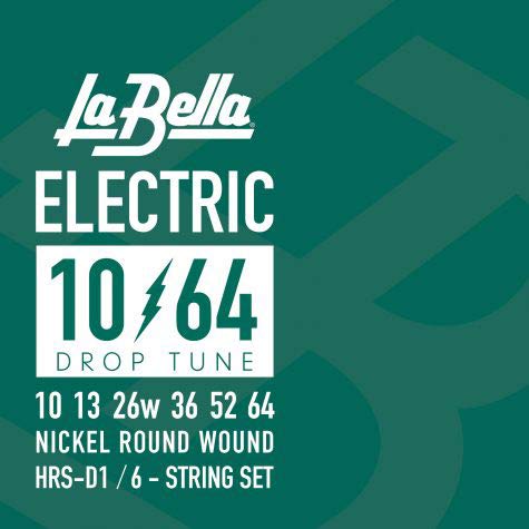 LA BELLA (ラベラ) ドロップチューニング用エレキギター弦 HRS-D1 Drop Tune Electric Guitar Strings - 10-64