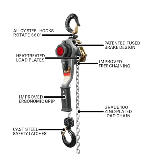 JET 1-Ton Lever Hoist, 10' Lift, Overload Protection (JLH-100WO-10) by Jet - Image 2