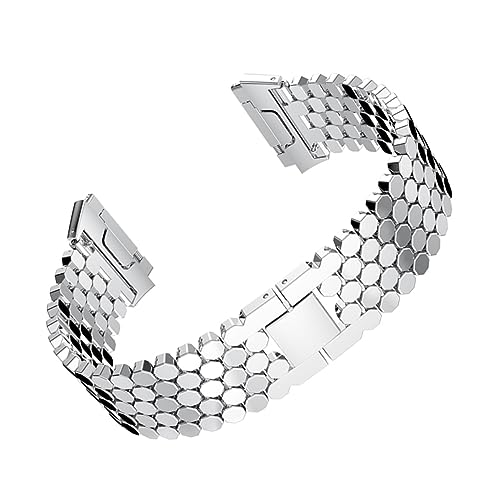 Correa de acero inoxidable de escamas Homoyoyo para reloj de mujer elegante
