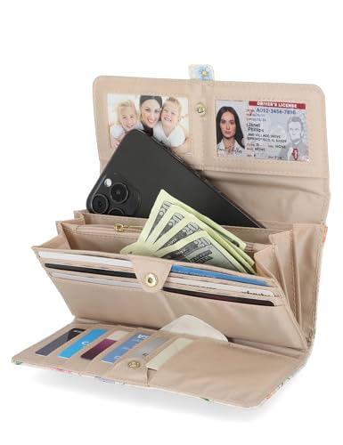 Image of Mundi File Master Womens RFID Blocking Wallet Clutch Organizer With Change Pocket