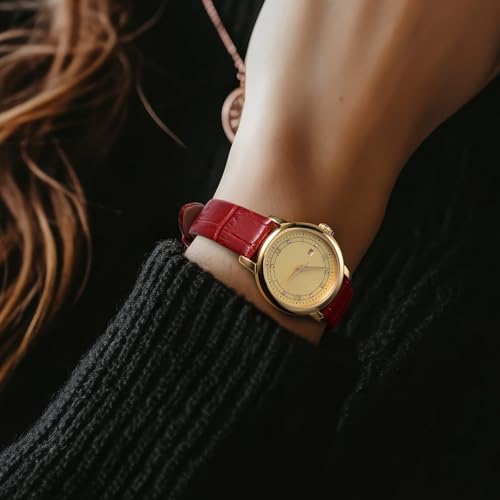Correa de reloj de piel auténtica Ayadoo con sofisticado relieve de cocodrilo 2