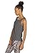 icyzone Yoga Tops Activewear Workout Clothes Open Back Fitness Racerback Tank Tops for Women(L,Grey/Sugar Coral)